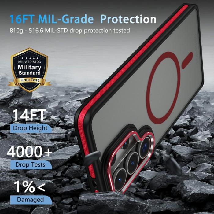 OEM - Mobilskal för Samsung Galaxy S26 Ultra Magnetiskt TPU PC - Röd