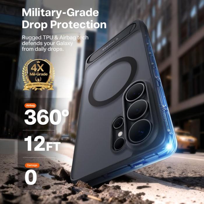 Torras - Torras Mobilskal för Samsung Galaxy S26 Ultra Magnetiskt TPU + PC - Svart