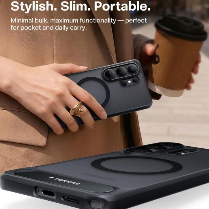 Torras - Torras Mobilskal för Samsung Galaxy S26 Ultra Magnetiskt TPU + PC - Svart