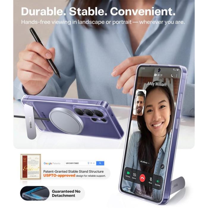 Torras - Torras Mobilskal för Samsung Galaxy S26 Ultra Magnetiskt TPU + PC - Transparent