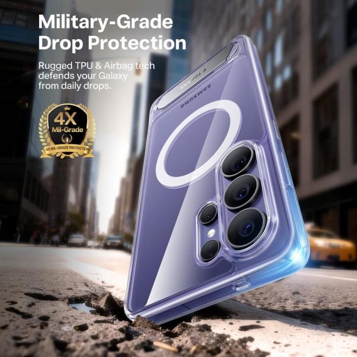 Torras - Torras Mobilskal för Samsung Galaxy S26 Ultra Magnetiskt TPU + PC - Transparent