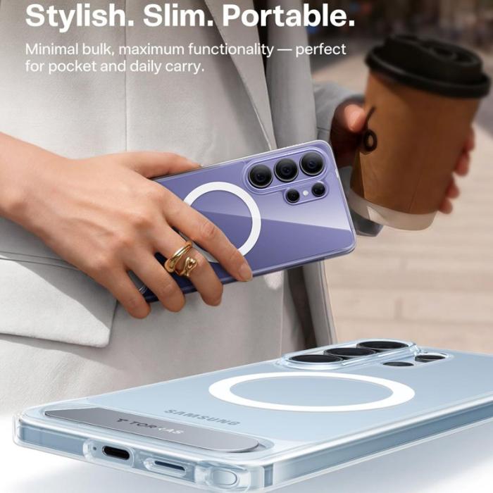 Torras - Torras Mobilskal för Samsung Galaxy S26 Ultra Magnetiskt TPU + PC - Transparent