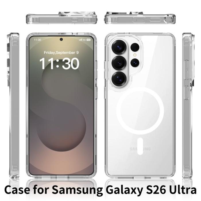 OEM - Mobilskal för Samsung Galaxy S26 Ultra Magnetiskt TPU + PC - Transparent