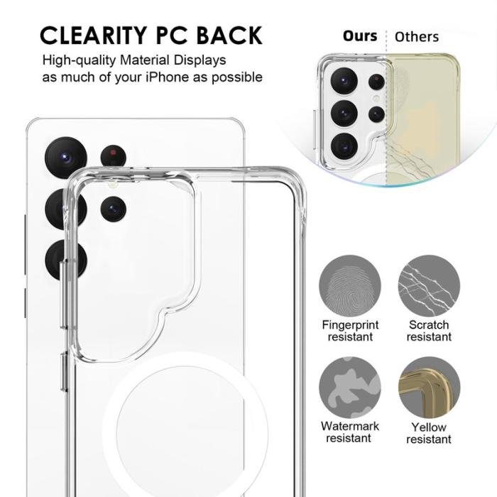 OEM - Mobilskal för Samsung Galaxy S26 Ultra Magnetiskt TPU + PC - Transparent