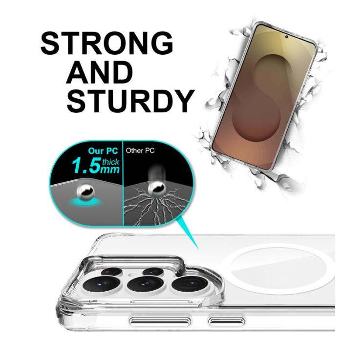 OEM - Mobilskal för Samsung Galaxy S26 Ultra Magnetiskt TPU + PC - Transparent