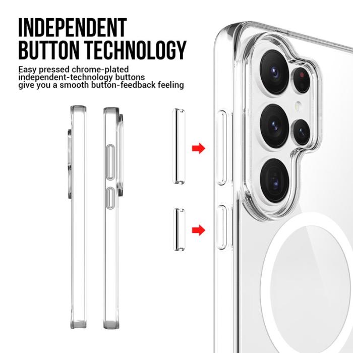 OEM - Mobilskal för Samsung Galaxy S26 Ultra Magnetiskt TPU + PC - Transparent