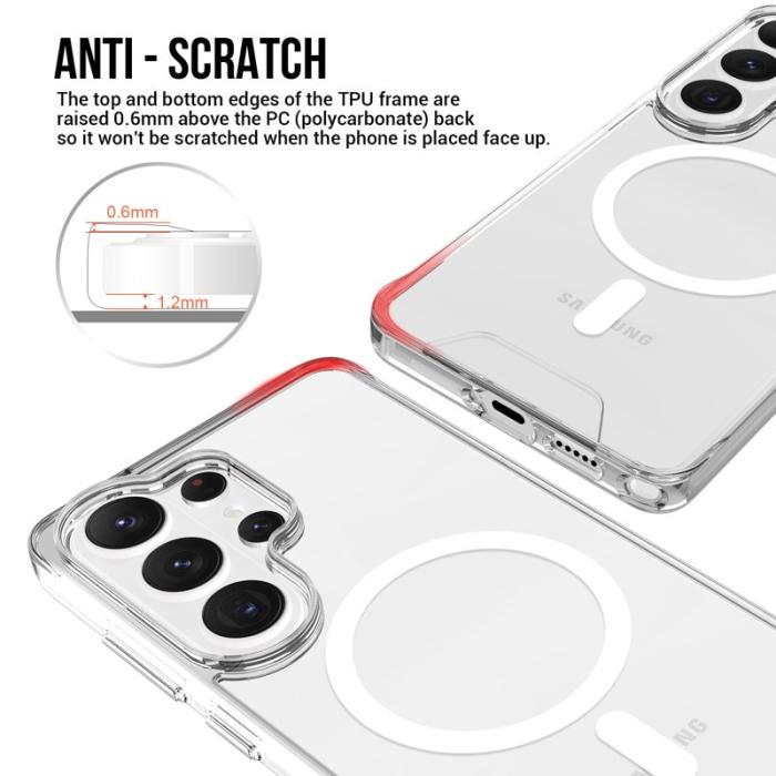 OEM - Mobilskal för Samsung Galaxy S26 Ultra Magnetiskt TPU + PC - Transparent