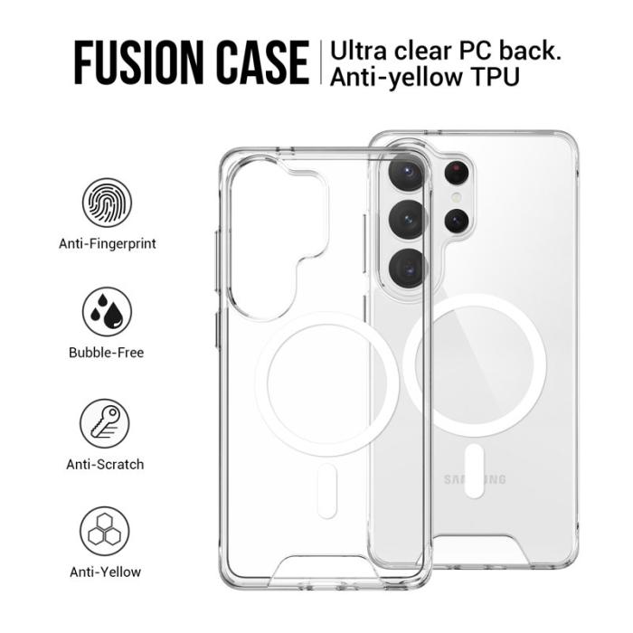 OEM - Mobilskal för Samsung Galaxy S26 Ultra Magnetiskt TPU + PC - Transparent