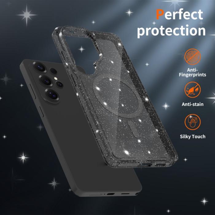 OEM - Mobilskal för Samsung Galaxy S26 Ultra Magnetiskt TPU PC - Transparent Svart