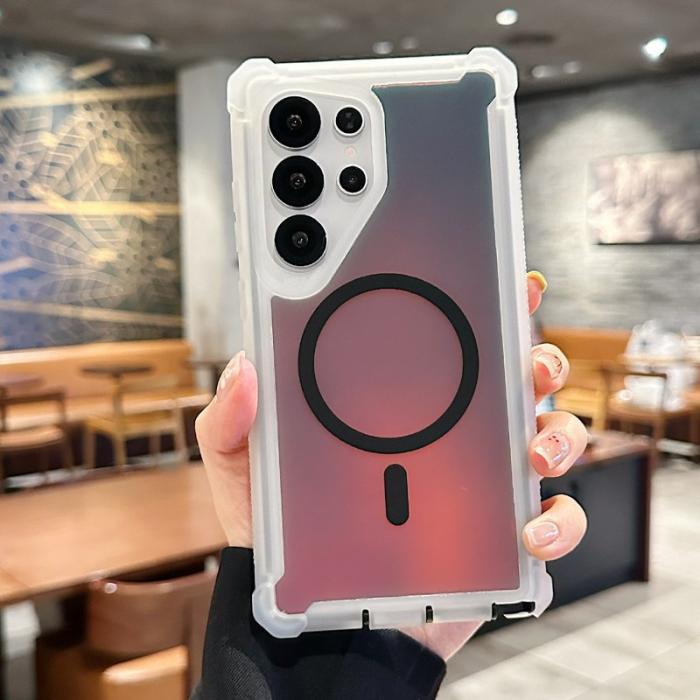 OEM - Mobilskal för Samsung Galaxy S26 Ultra Magnetiskt TPU + PC - Transparent Svart