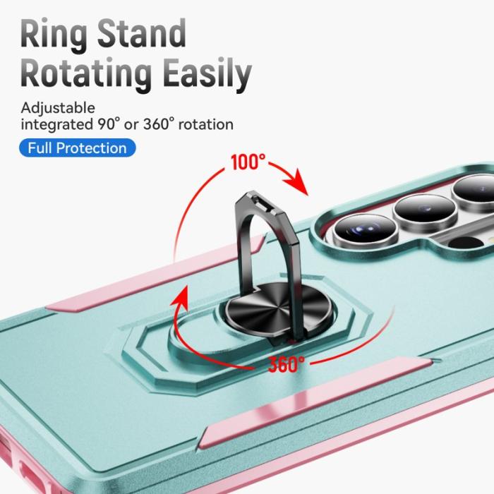 OEM - Mobilskal för Samsung Galaxy S26 Ultra Militärklass Ring Kickstand - Grön