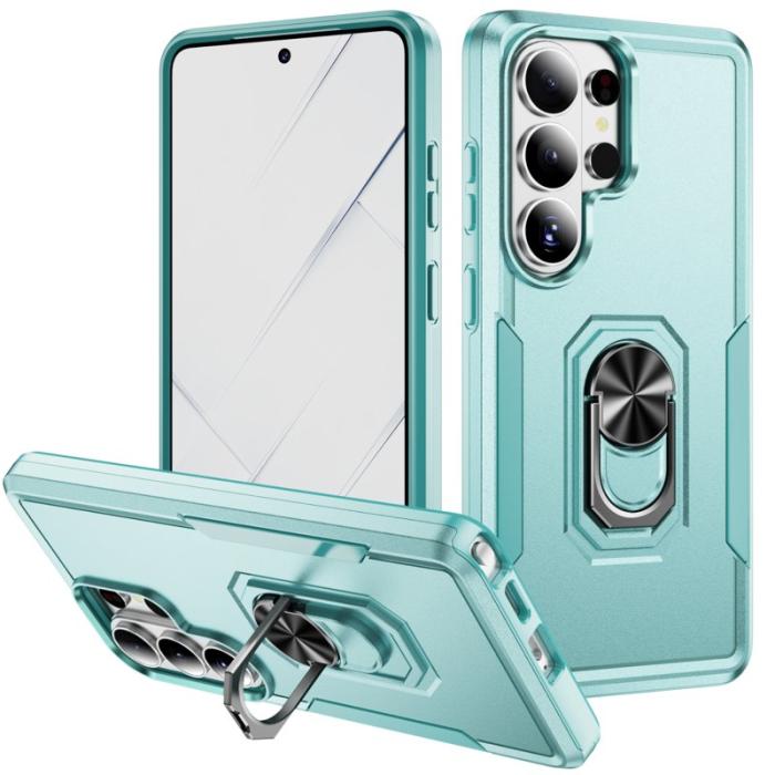 OEM - Mobilskal för Samsung Galaxy S26 Ultra Militärklass Ring Kickstand - Grön