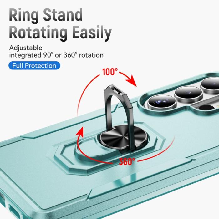 OEM - Mobilskal för Samsung Galaxy S26 Ultra Militärklass Ring Kickstand - Grön