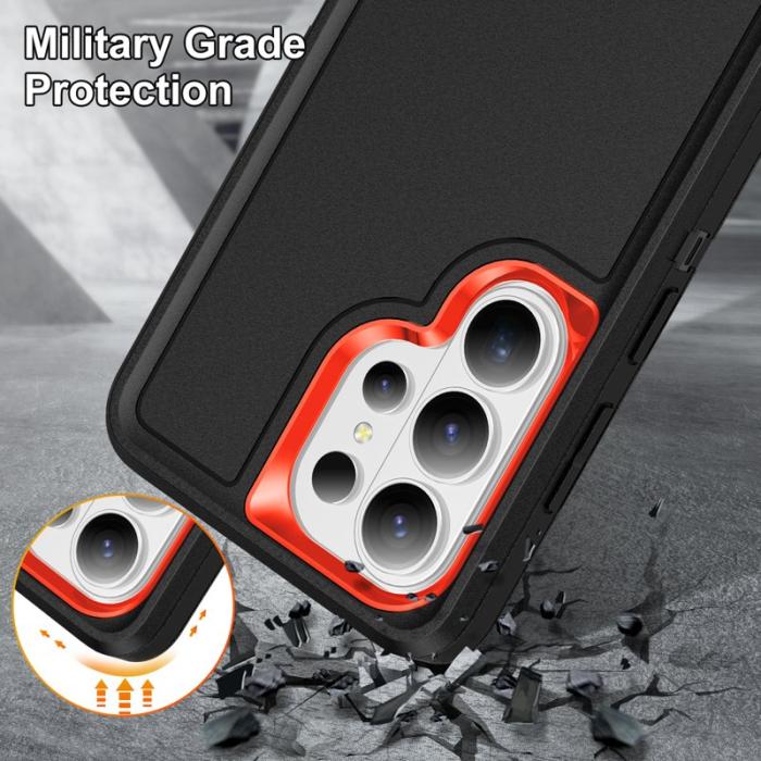 OEM - Mobilskal för Samsung Galaxy S26 Ultra PC + Silikon Anti-Drop Kickstand - Svart