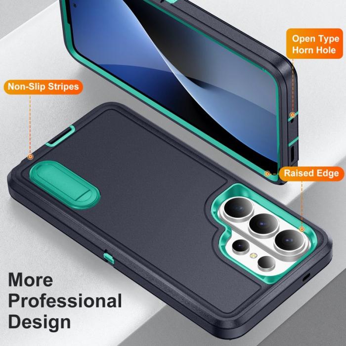 OEM - Mobilskal för Samsung Galaxy S26 Ultra PC + Silikon Anti-Drop Kickstand - Svart