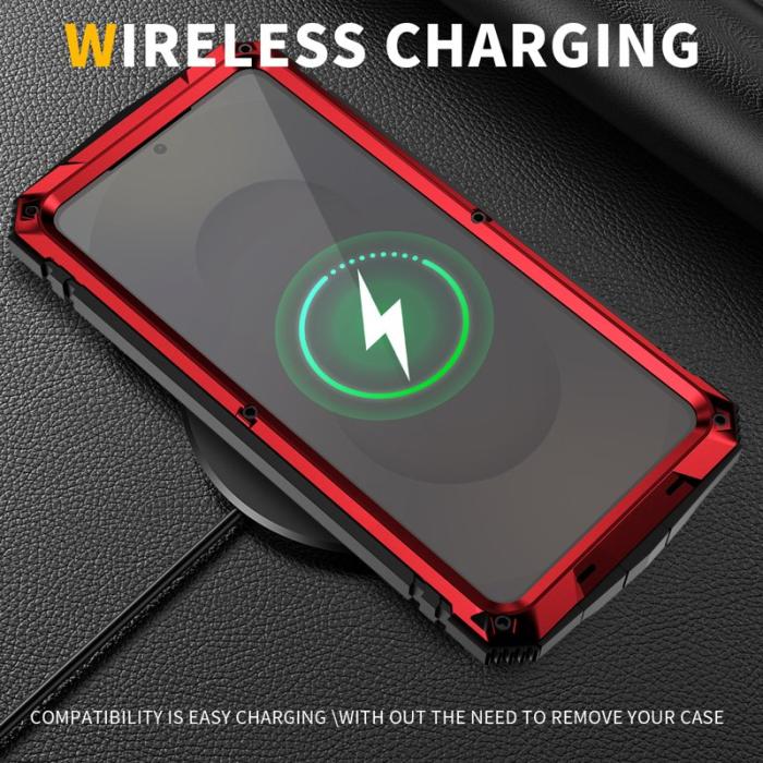 R-JUST - R-JUST Mobilskal för Samsung Galaxy S26 Ultra PC + Silikon Kickstand - Röd