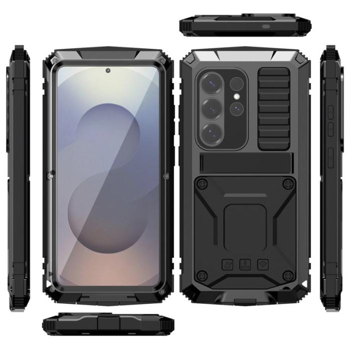 R-JUST - R-JUST Mobilskal för Samsung Galaxy S26 Ultra PC + Silikon Kickstand - Svart