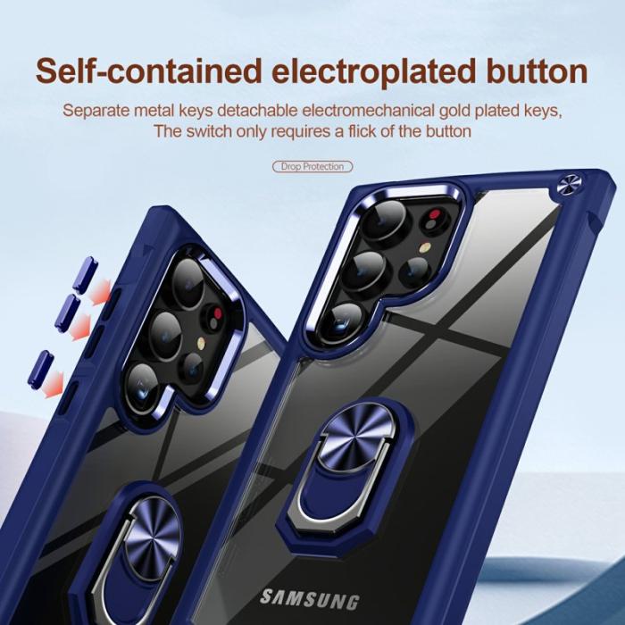 OEM - Mobilskal för Samsung Galaxy S26 Ultra PC + TPU Kickstand - Blå