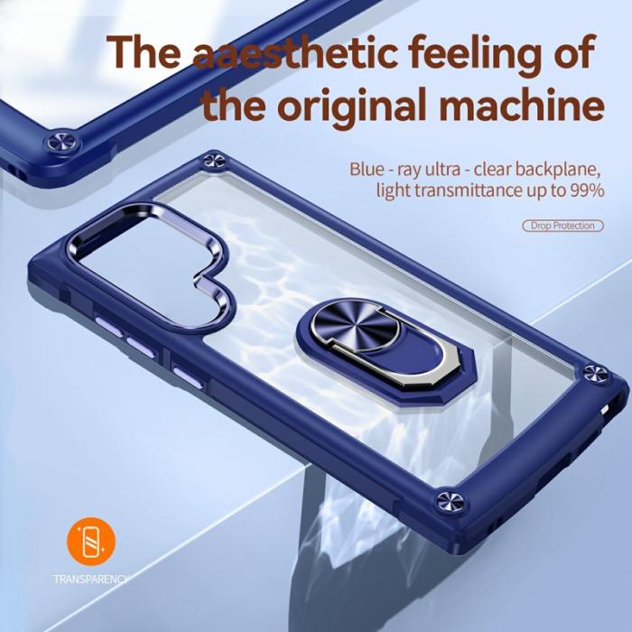 OEM - Mobilskal för Samsung Galaxy S26 Ultra PC + TPU Kickstand - Blå