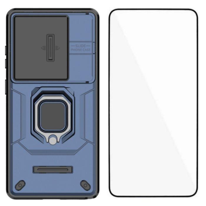 WANLONFENG - WANLONFENG Mobilskal för Samsung Galaxy S26 Ultra PC + TPU Kickstand - Blå