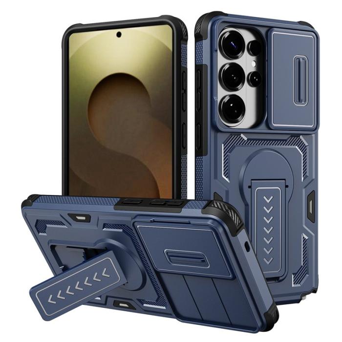 OEM - Mobilskal för Samsung Galaxy S26 Ultra PC + TPU Kickstand - Blå