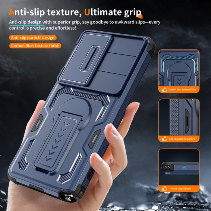 OEM - Mobilskal för Samsung Galaxy S26 Ultra PC + TPU Kickstand - Blå