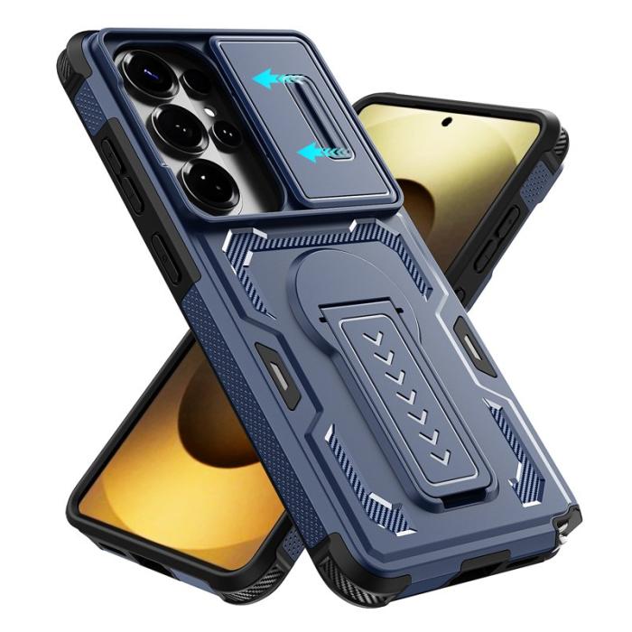 OEM - Mobilskal för Samsung Galaxy S26 Ultra PC + TPU Kickstand - Blå