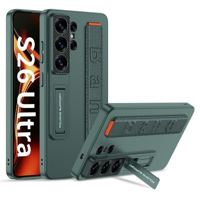 GKK - GKK Mobilskal för Samsung Galaxy S26 Ultra PC + TPU Kickstand - Grön