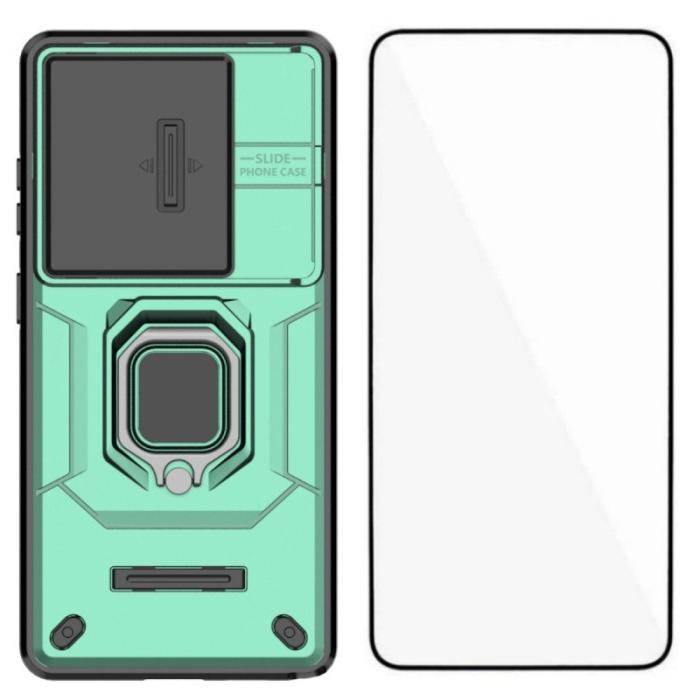 WANLONFENG - WANLONFENG Mobilskal för Samsung Galaxy S26 Ultra PC + TPU Kickstand - Grön