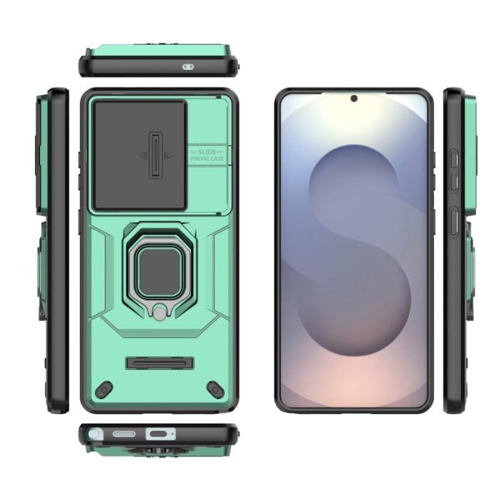 WANLONFENG - WANLONFENG Mobilskal för Samsung Galaxy S26 Ultra PC + TPU Kickstand - Grön