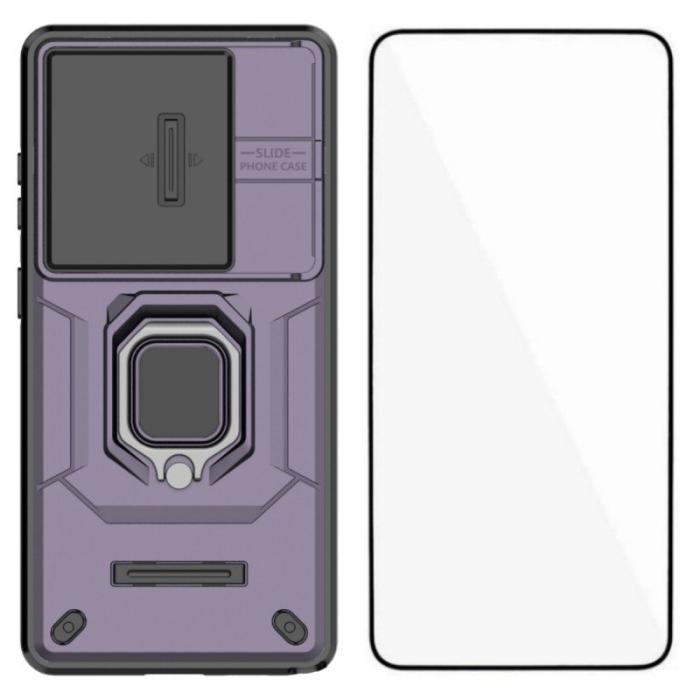WANLONFENG - WANLONFENG Mobilskal för Samsung Galaxy S26 Ultra PC + TPU Kickstand - Lila