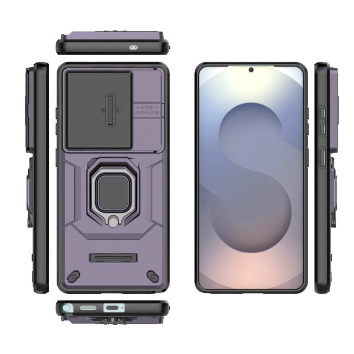 WANLONFENG - WANLONFENG Mobilskal för Samsung Galaxy S26 Ultra PC + TPU Kickstand - Lila