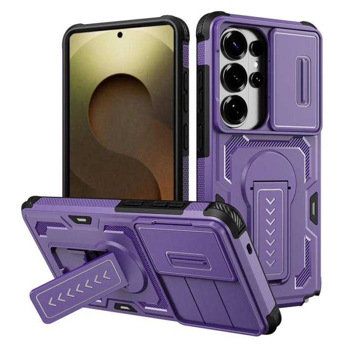 OEM - Mobilskal för Samsung Galaxy S26 Ultra PC + TPU Kickstand - Lila