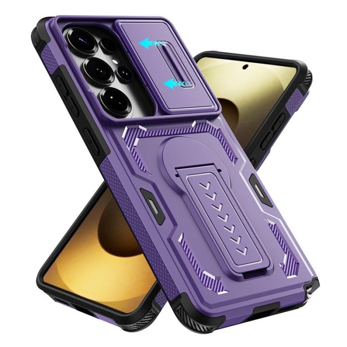 OEM - Mobilskal för Samsung Galaxy S26 Ultra PC + TPU Kickstand - Lila