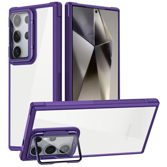 OEM - Mobilskal för Samsung Galaxy S26 Ultra PC + TPU Kickstand - Lila