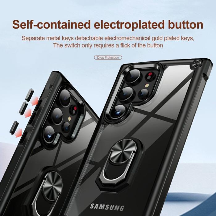 OEM - Mobilskal för Samsung Galaxy S26 Ultra PC + TPU Kickstand - Svart