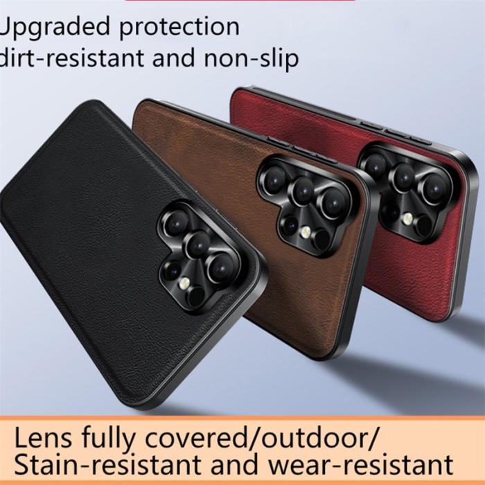 OEM - Mobilskal för Samsung Galaxy S26 Ultra PU + TPU + PC - Svart