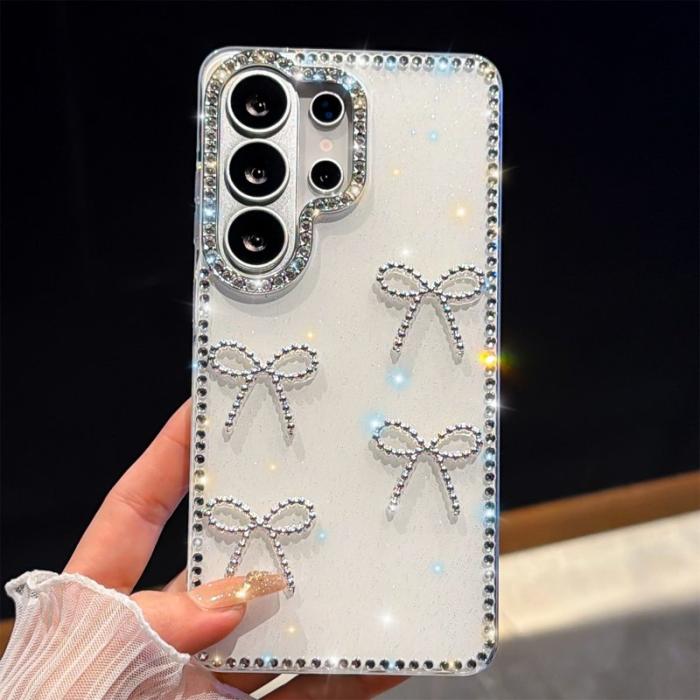 OEM - Mobilskal för Samsung Galaxy S26 Ultra Rhinestone TPU + PC - Glitter Vit