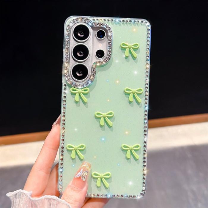 OEM - Mobilskal för Samsung Galaxy S26 Ultra Rhinestone TPU + PC - Glittrande Ljusgrön