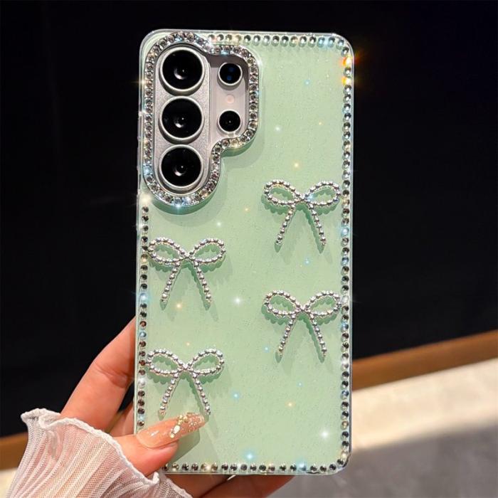 OEM - Mobilskal för Samsung Galaxy S26 Ultra Rhinestone TPU + PC - Glittrande Ljusgrön