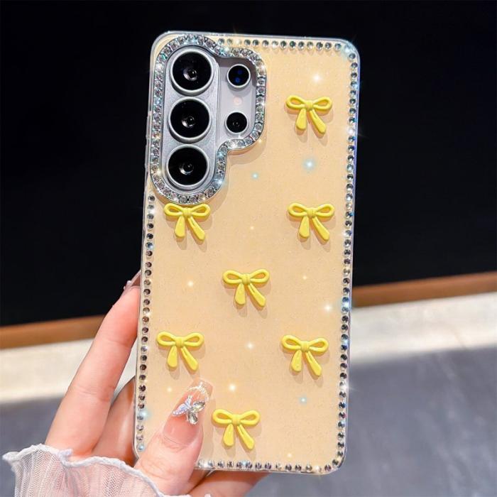 OEM - Mobilskal för Samsung Galaxy S26 Ultra Rhinestone TPU + PC - Glittrande Ljusgul