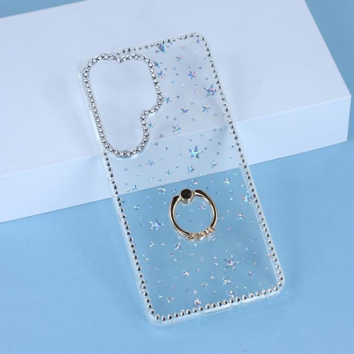 OEM - Mobilskal för Samsung Galaxy S26 Ultra Ring Kickstand TPU + PC - Transparent