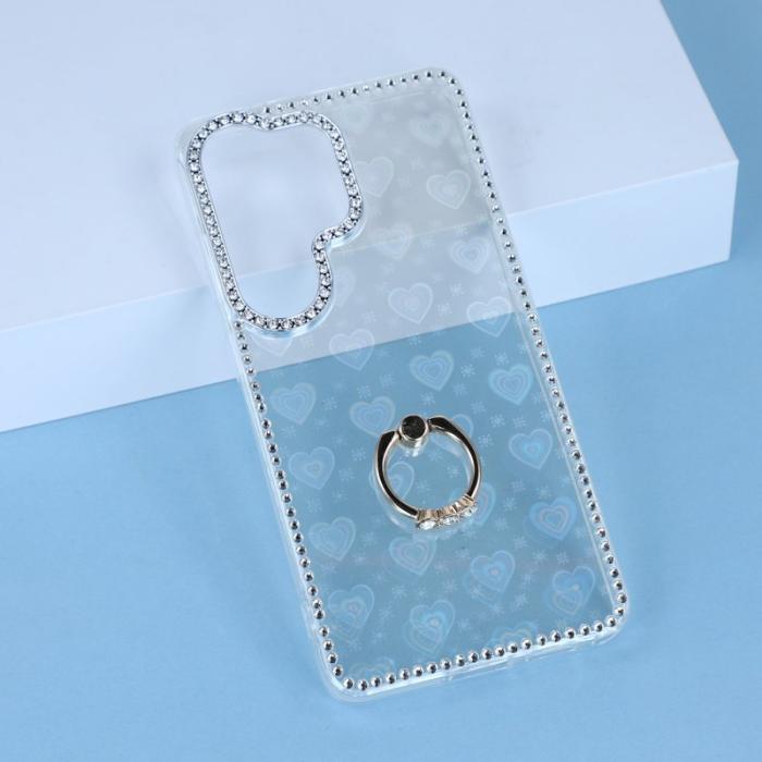 OEM - Mobilskal för Samsung Galaxy S26 Ultra Ring Kickstand TPU + PC - Transparent