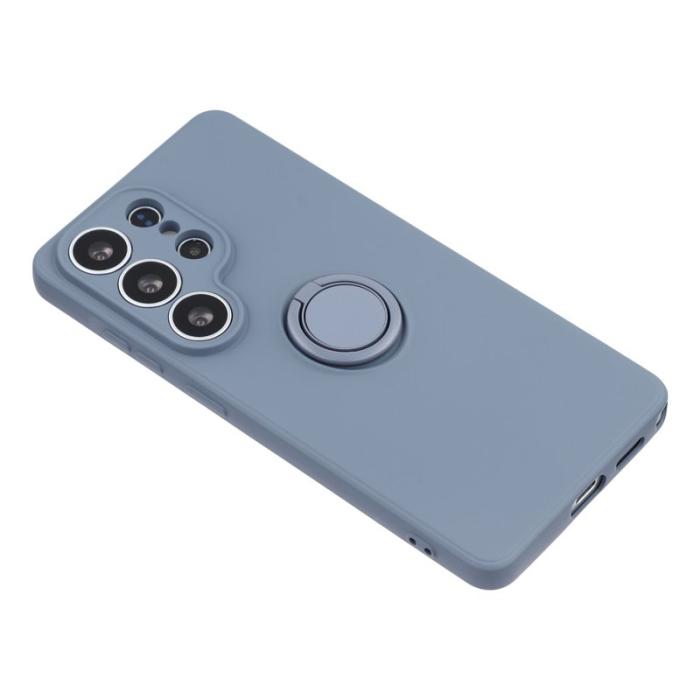 OEM - Mobilskal för Samsung Galaxy S26 Ultra Silikon med Ring Kickstand - Mörkblå