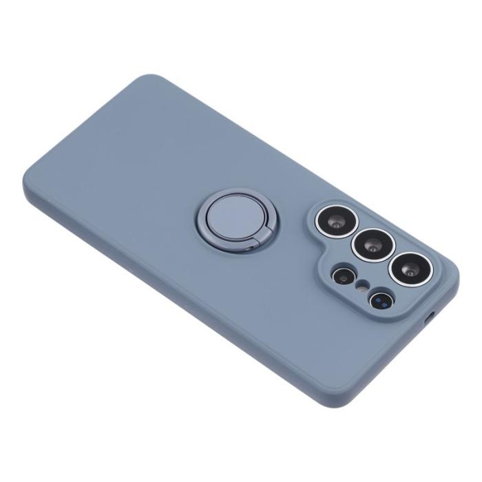 OEM - Mobilskal för Samsung Galaxy S26 Ultra Silikon med Ring Kickstand - Mörkblå