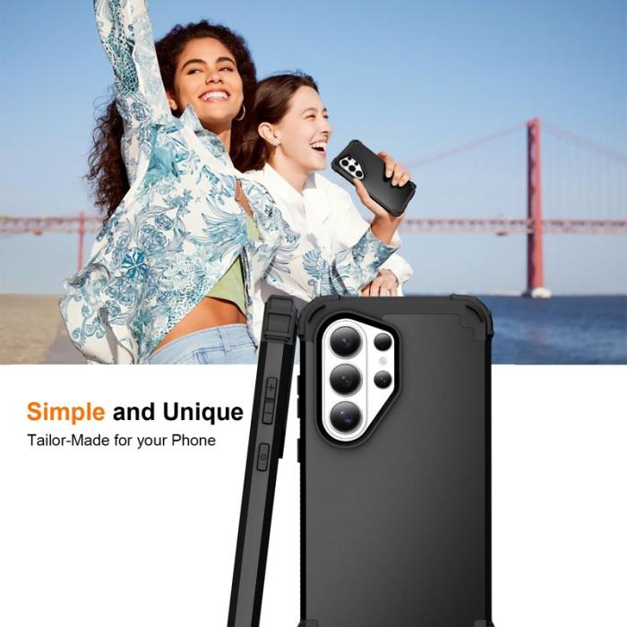 OEM - Mobilskal för Samsung Galaxy S26 Ultra Stötsäker PC + TPU - Svart