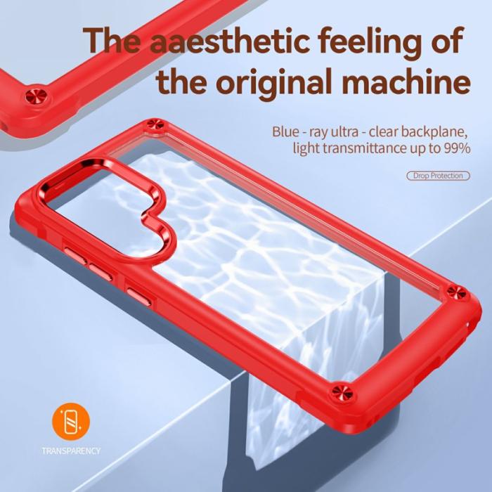 OEM - Mobilskal för Samsung Galaxy S26 Ultra Stöttålig PC + TPU - Röd