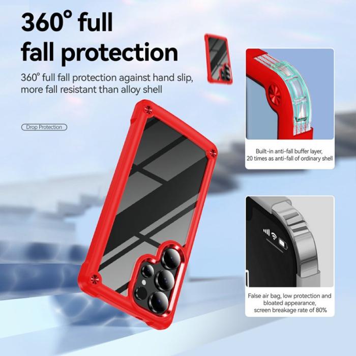 OEM - Mobilskal för Samsung Galaxy S26 Ultra Stöttålig PC + TPU - Röd