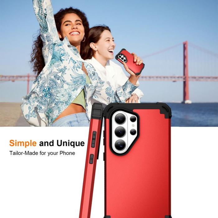 OEM - Mobilskal för Samsung Galaxy S26 Ultra Stöttålig PC + TPU - Röd