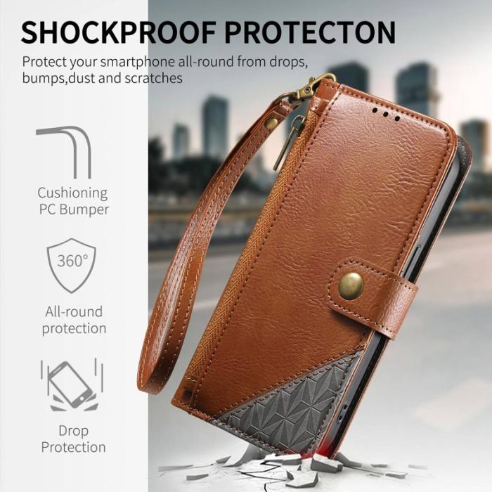 OEM - Mobilskal för Samsung Galaxy S26 Ultra TPU + Konstläder - Brun